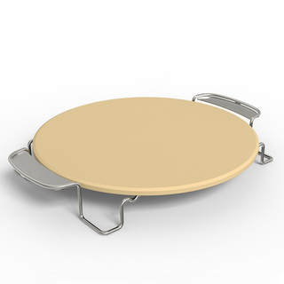 Cordierite Pizza Stone with Holder Rack