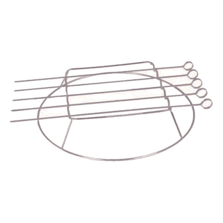 Ensemble de supports &agrave; brochettes en acier inoxydable pour griller
